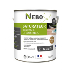 NEBO SATURATEUR BOIS NATUREL MAT 5L conso env 1L : 12m²